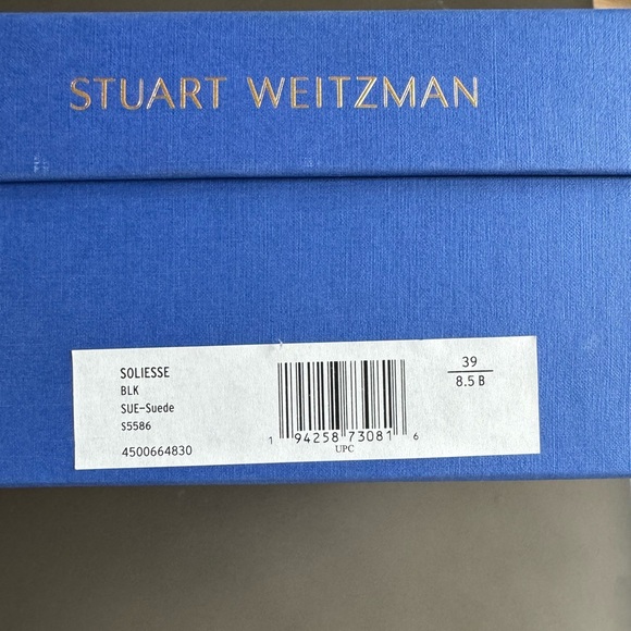STUART WEITZMAN SOLIESSE PLATFORM BLACK SUEDE - Picture 6 of 8